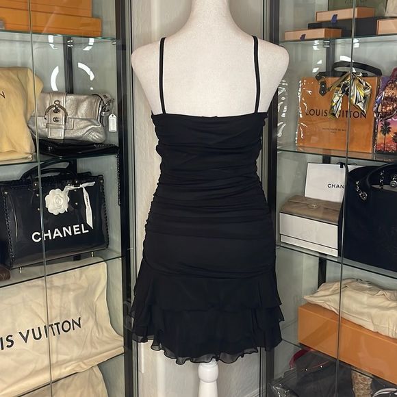 MODA INTERNATIONAL By Victoria Secret Ruched Dress in Black - Picture 3 of 4